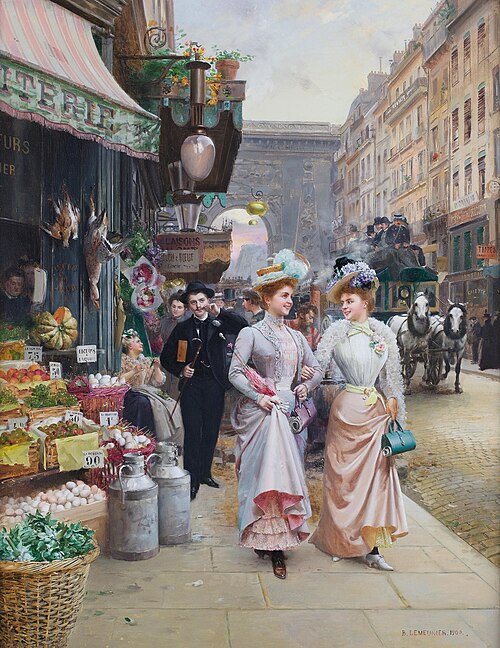 Élégantes en promenade, 1900, Basile Lemeunier