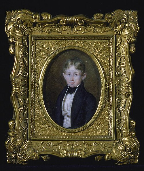 James B. Cushing as a Young Boy, 1836, Amélie Daubigny