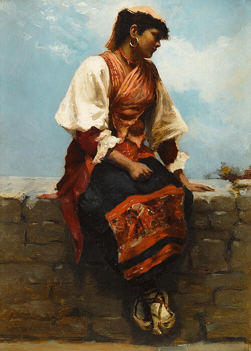 Portrait of an Italian girl, 1850, Virgil Williams