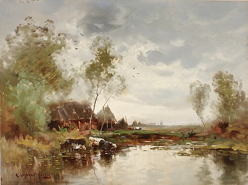 Landscape with Windmill, 1900, E. Landseer Harris