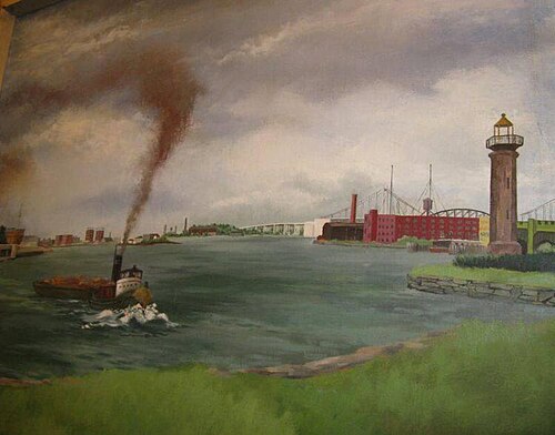 View from the Welfare Island, N.Y.C., 1940, Ferdinand Lo Pinto