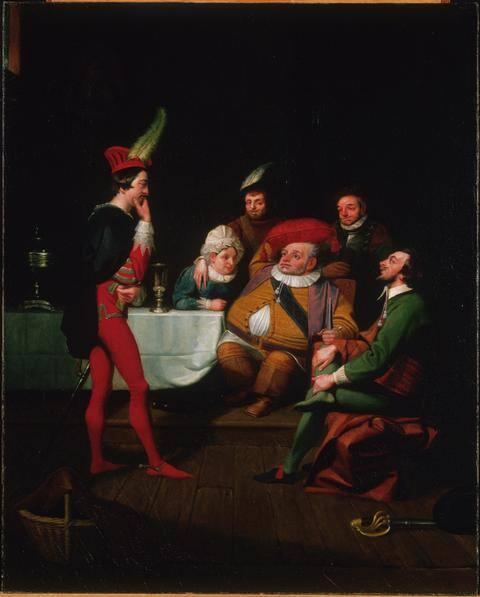 Falstaff Playing King, 1834, George Whiting Flagg