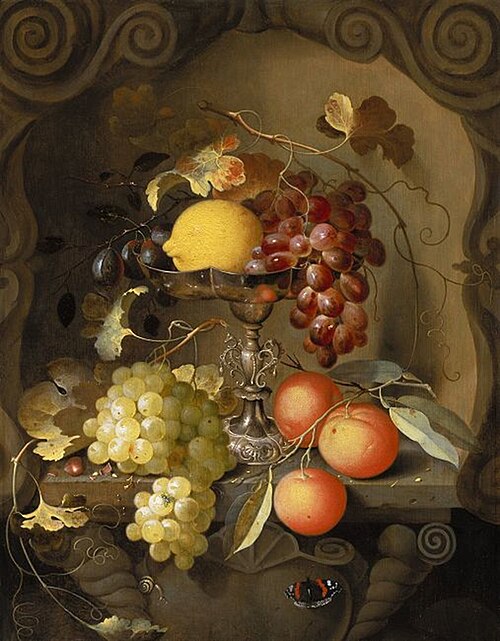 Still Life with Cartouche, 1655, Laurens Craen
