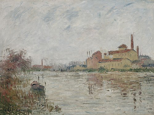 The factory by the river, , Gustave Loiseau