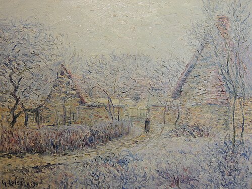 Tournedos sur Seine, neige, givre et brume, 1899, Gustave Loiseau