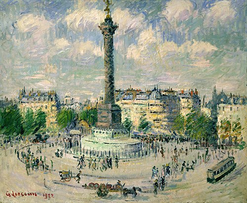 La Place de la Bastille, 1922, Gustave Loiseau
