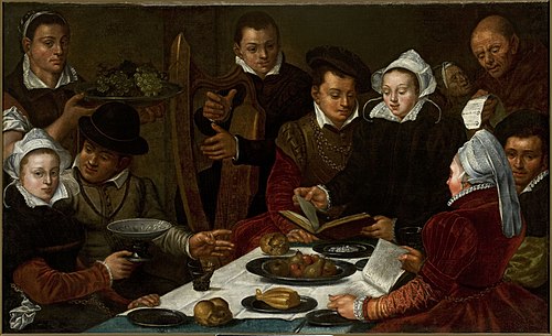 Company at the table, 1612, Dirck Barendsz