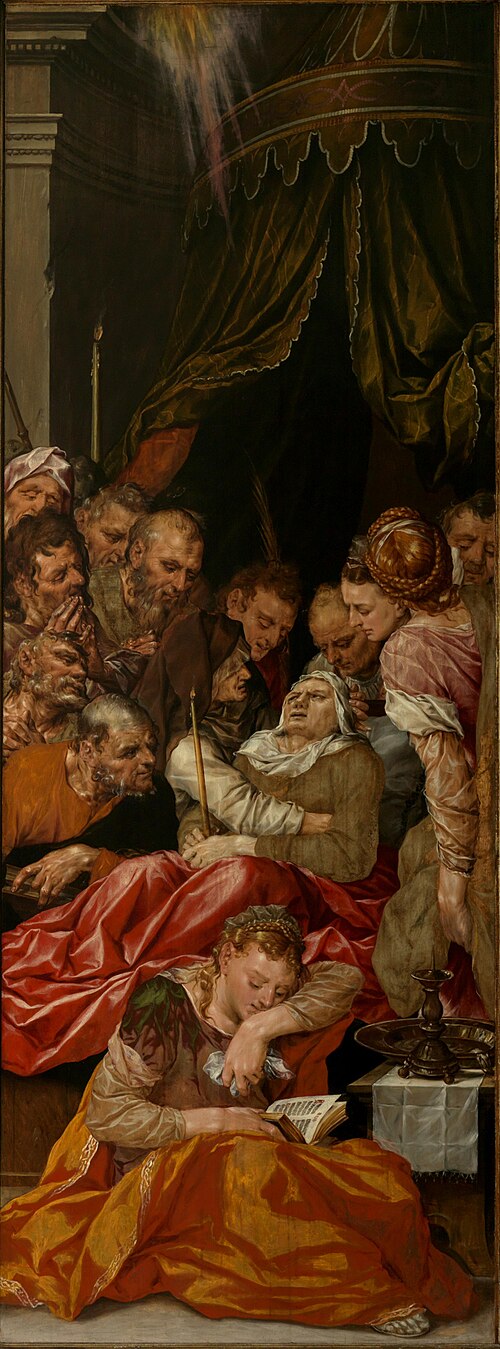 Mary on her death-bed, 1565, Dirck Barendsz