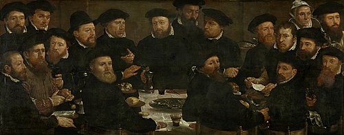 Repas de la milice d'Amsterdam, 1566, Dirck Barendsz