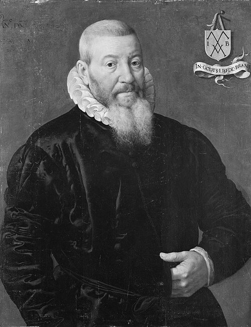 Portret van een man, mogelijk Jan Beth Jacobsz. (ca. 1520-1600), 1577, Dirck Barendsz