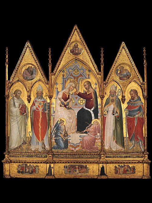 The Coronation of the Virgin, and Saints, 1394, Giovanni Fei