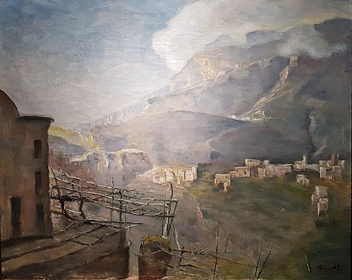 Village in the Apennine Mountains., 1916, Carl Holsøe