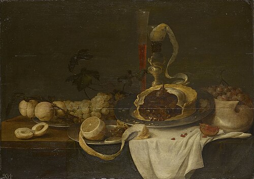 Still Life with a Fruit Pie, 1634, Pieter van Overschee