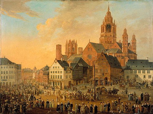 Domansicht vom Marktplatz her, 1829, Heinrich Franz Schalck
