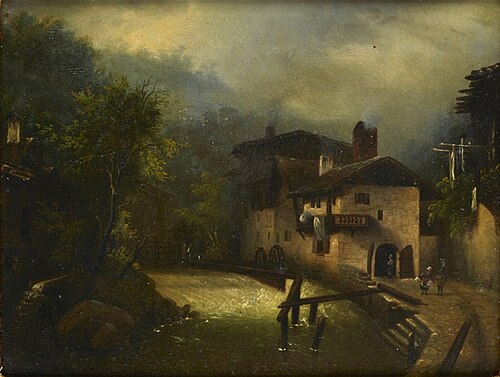 A Mill in a mountainous Landscape, , Louis Étienne Watelet