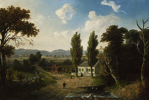 Landscape with Stagecoach, 1856, Henry Boese