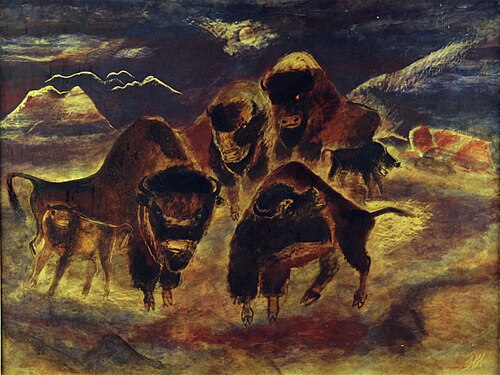 Buffalo at Night, , Hester Miller