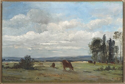 Landschap met grazende koeien., 1863, Constant Troyon