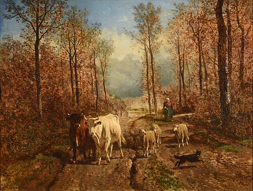 Rentrée de troupeau, 1856, Constant Troyon