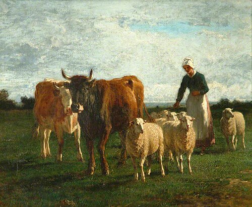 Evening, Driving Cattle, 1859, Constant Troyon