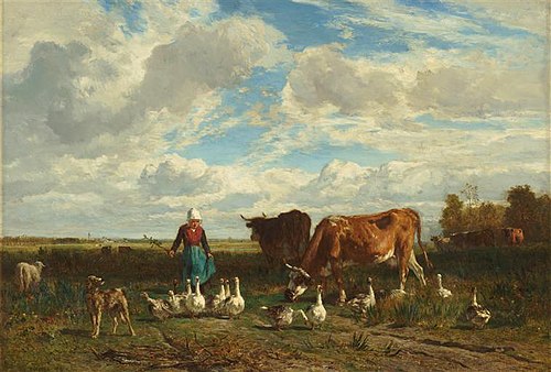 Le Pâturage à la gardeuse d'oies, 1854, Constant Troyon