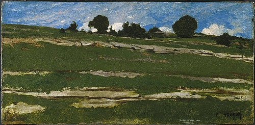 Hillside with Rocky Outcrops, 1850, Constant Troyon