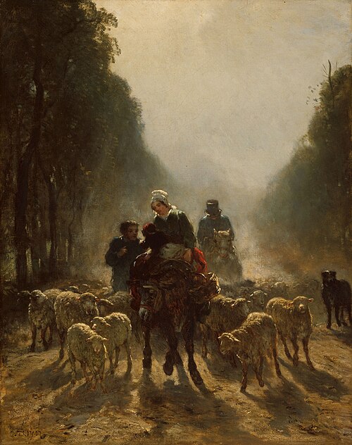 The Road to Market, 1858, Constant Troyon