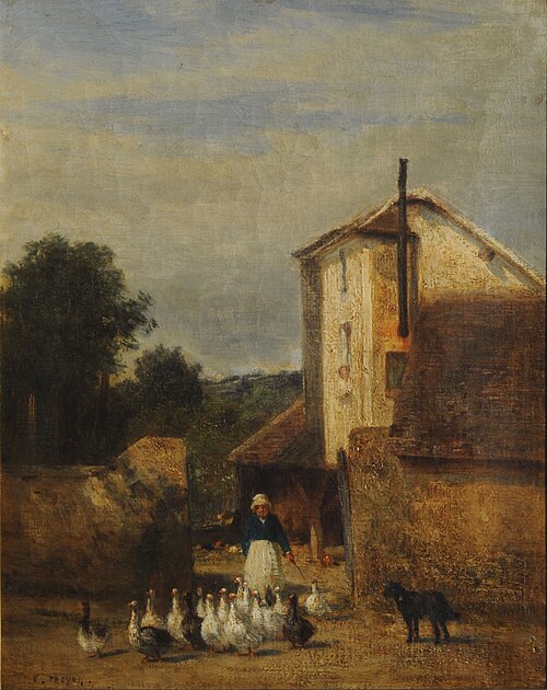 La Gardeuse d'oies, 1850, Constant Troyon