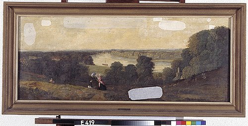 Rivierlandschap met figuren, 1850, Constant Troyon