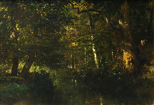Cours d'eau sous bois, 1850, Constant Troyon