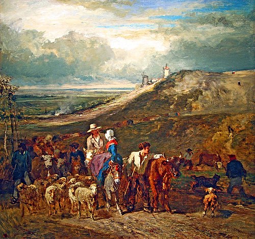 Pente de Montmartre, 1850, Constant Troyon