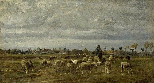 Berger et son troupeau, 1850, Constant Troyon