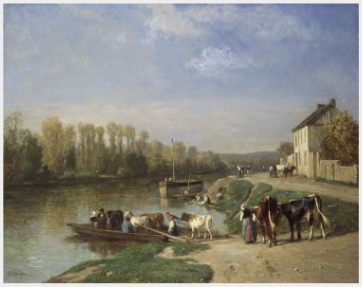 The Ferry Crossing, 1862, Constant Troyon