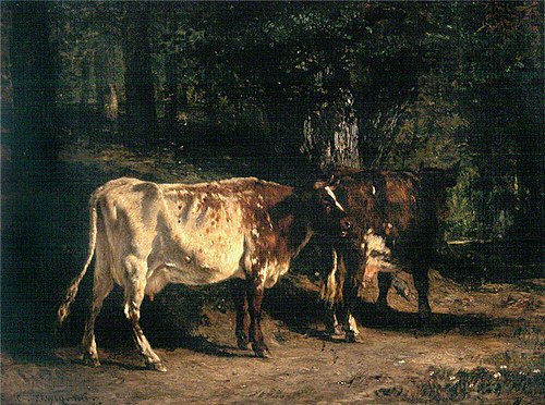 Vaches au paturage, 1853, Constant Troyon