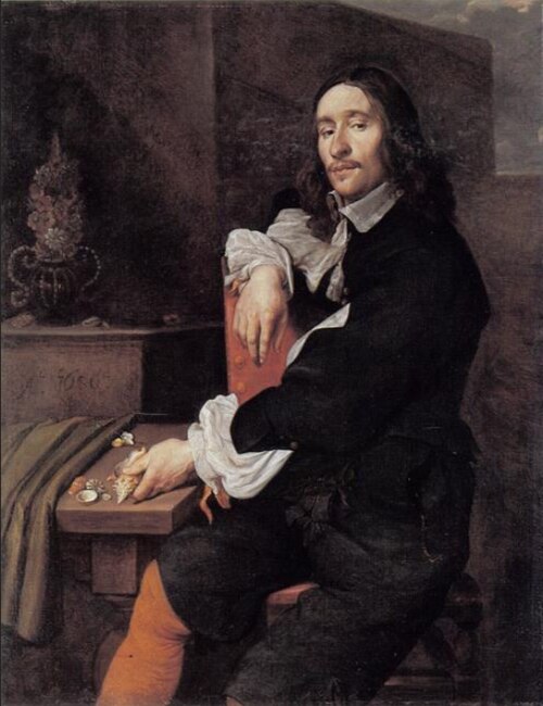Portrait of an unknown shell collector, 1650, Peter Franchoys