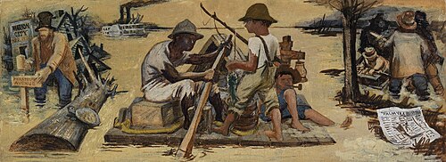 Memories of Marion County (mural study, Palmyra, Missouri Post Office), 1942, James Penney