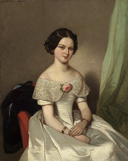 Bildnis Freifrau Pauline von Stetten, 1850, Johann Grund