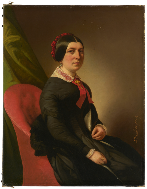 Portrait d’une dame assise, 1849, Johann Grund