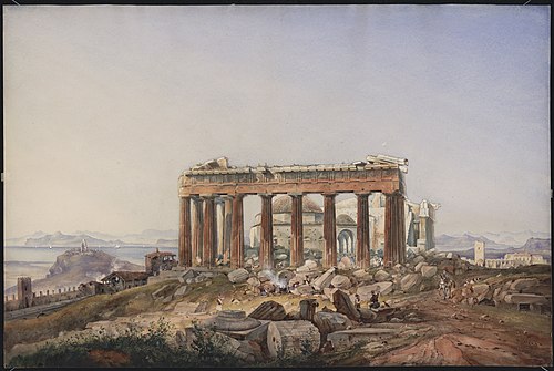 L'Acropole d'Athènes, 1832, Johann Jakob Wolfensberger