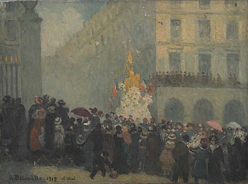 La Place des Pyramides le 16 mai 1915, 1915, Angèle Delasalle