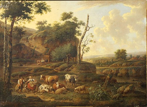 Paysage avec figures et animaux, 1789, Balthasar Ommeganck