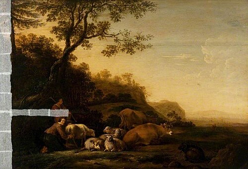 Landscape with Peasants and Cattle, , Balthasar Ommeganck
