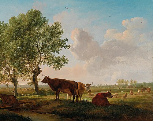 Cattle in the meadow, 1789, Balthasar Ommeganck