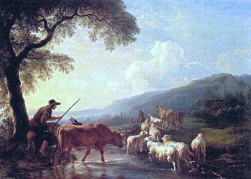 Landscape with shepherds, 1796, Balthasar Ommeganck