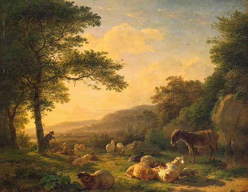 Landscape with a Flock of Sheep, 1800, Balthasar-Paul Ommeganck