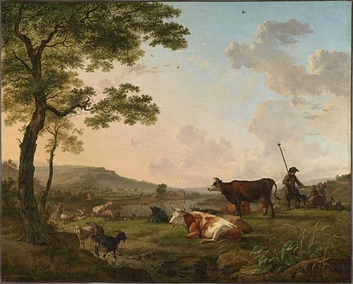 Herd in a meadow near a river, 1781, Balthasar-Paul Ommeganck