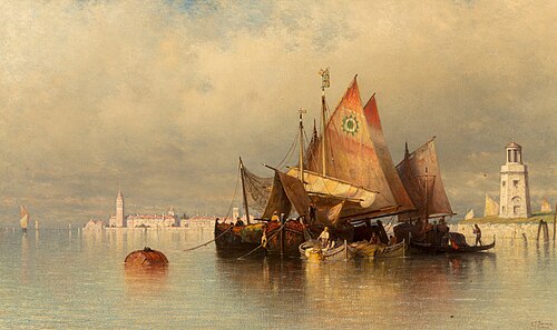 Looking Off from Venice towards San Lazzaro, , Andrew Fisher Bunner