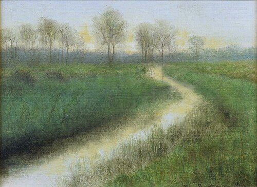 Landscape with Stream, 1916, Ben Austrian