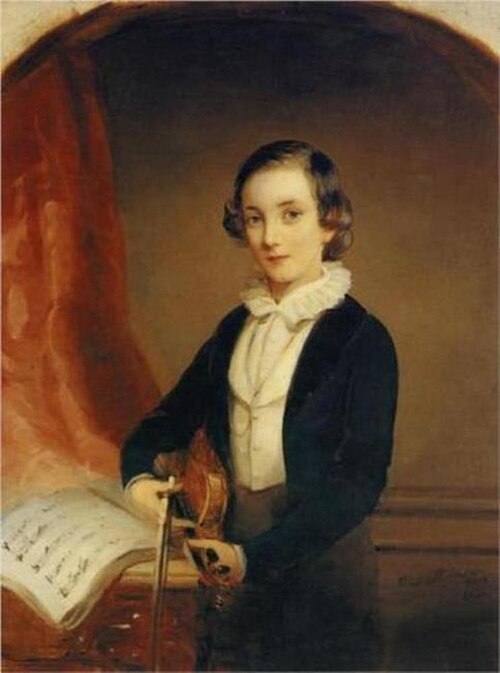 Portrait of Prince Nikolai B. Yusupov as a Teenager, 1840, Christina Robertson