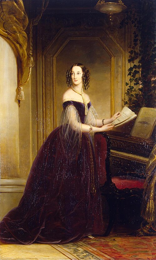 Portrait of Grand Princess Maria Nikolayevna (1819-1876), 1841, Christina Robertson